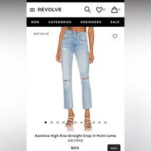 GRLFRND Karolina High Rise Straight Crop